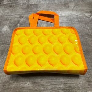 Lemon Print Travel Accessory Case